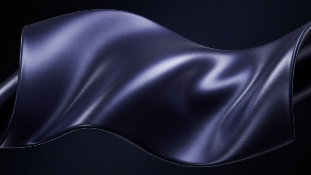 Ambient indigo wave poster