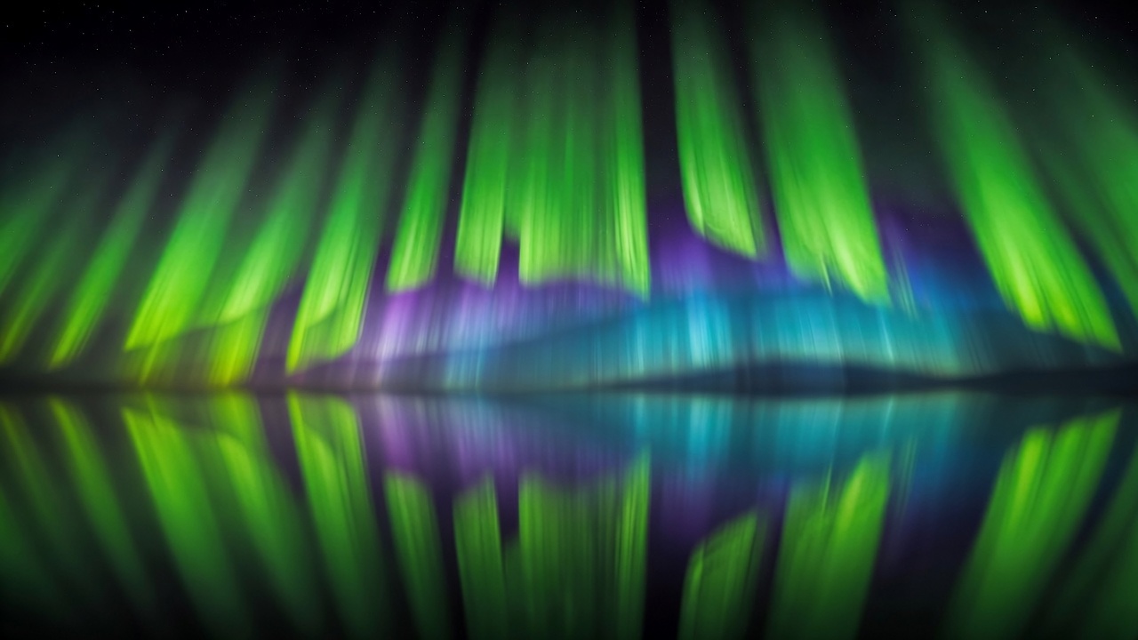 Ambient field aurora poster