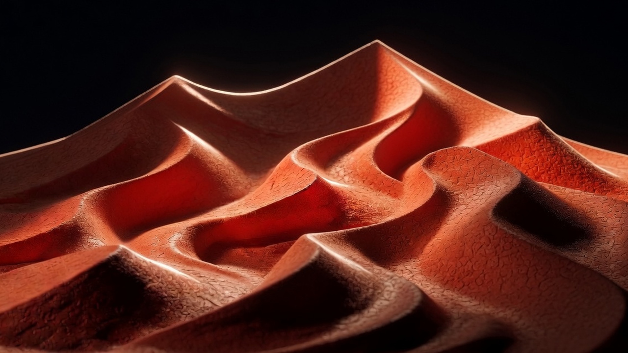Ambient coral dune poster